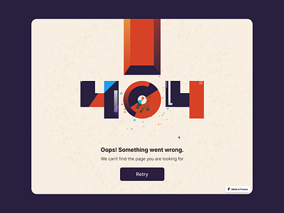 404 - Page not found! 404 404 error 404 page not found animation dribbble framer illustration interaction interactive live lottie animation motion motion graphics mweb playoff responsive spline vector web website