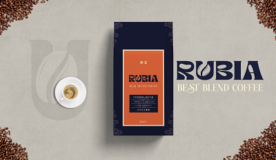 RUBIA COFFEE BLEND branding coffee graphic design logo