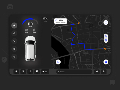 Car Dashboard | Daily UI Challenge #88 car dashboard ui ui design