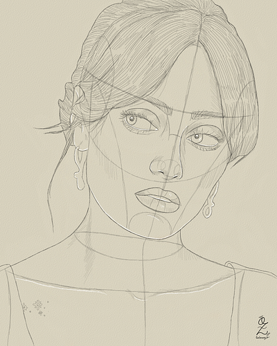 Ella Purnell Portrait Sketch Study art arte boceto design dibujo digitalart drawing ella purnell fanart illustration movie ozgaleano portrait retrato series sketch tv