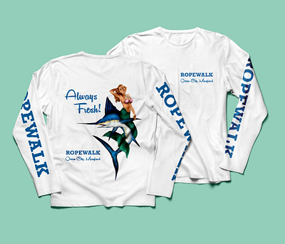 Always Fresh! apparel design graphic design illustration mermaid t shirt design