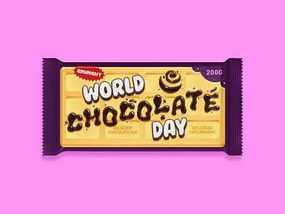 World Chocolate Day 2d art chocolate day design digital flat graphic illustration vector