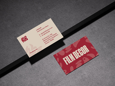 Business Card Design | FILM DECOR bold branding business card desing fun minimal modern premium typography