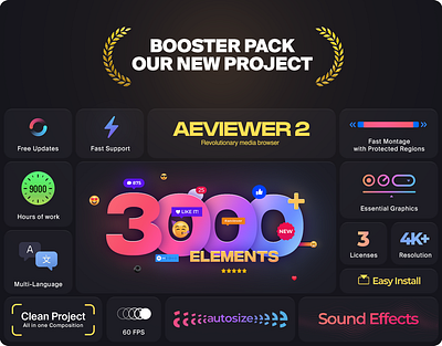 BoosterPack Bento animation graphic design motion graphics