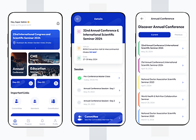 Bangladesh Society of Medicine Conference app conference app medicine app ui ux