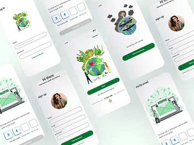 DailyUI earth error graphic design illustration login signup the environment ui uidesign ux uxdesign