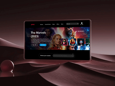 Ticket Booking UI Experience cinametic experience dark theme website dark ui modern ui movie ticket prototype red blacck ui stylish ui theatre booking ticket booking trending mockup ui user interface