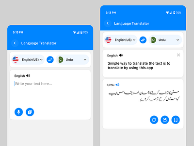 Language Translator App Concept ui