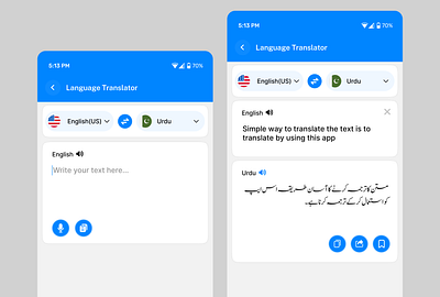 Language Translator App Concept ui