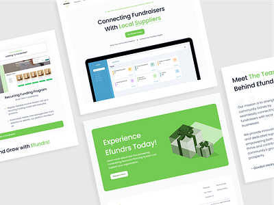 EFUNDRS Landing Page - UI UX Design charity crowdfunding donations funding fundraising funds home page investments ios app landing landing page mobile app mobile app design mobile ui non profit ui ui ux design ux website website design
