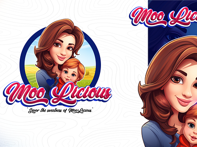 Moo Licious Mascot Logo animation branding business logo caricature logo cartoon mascot design graphic design illustration logo