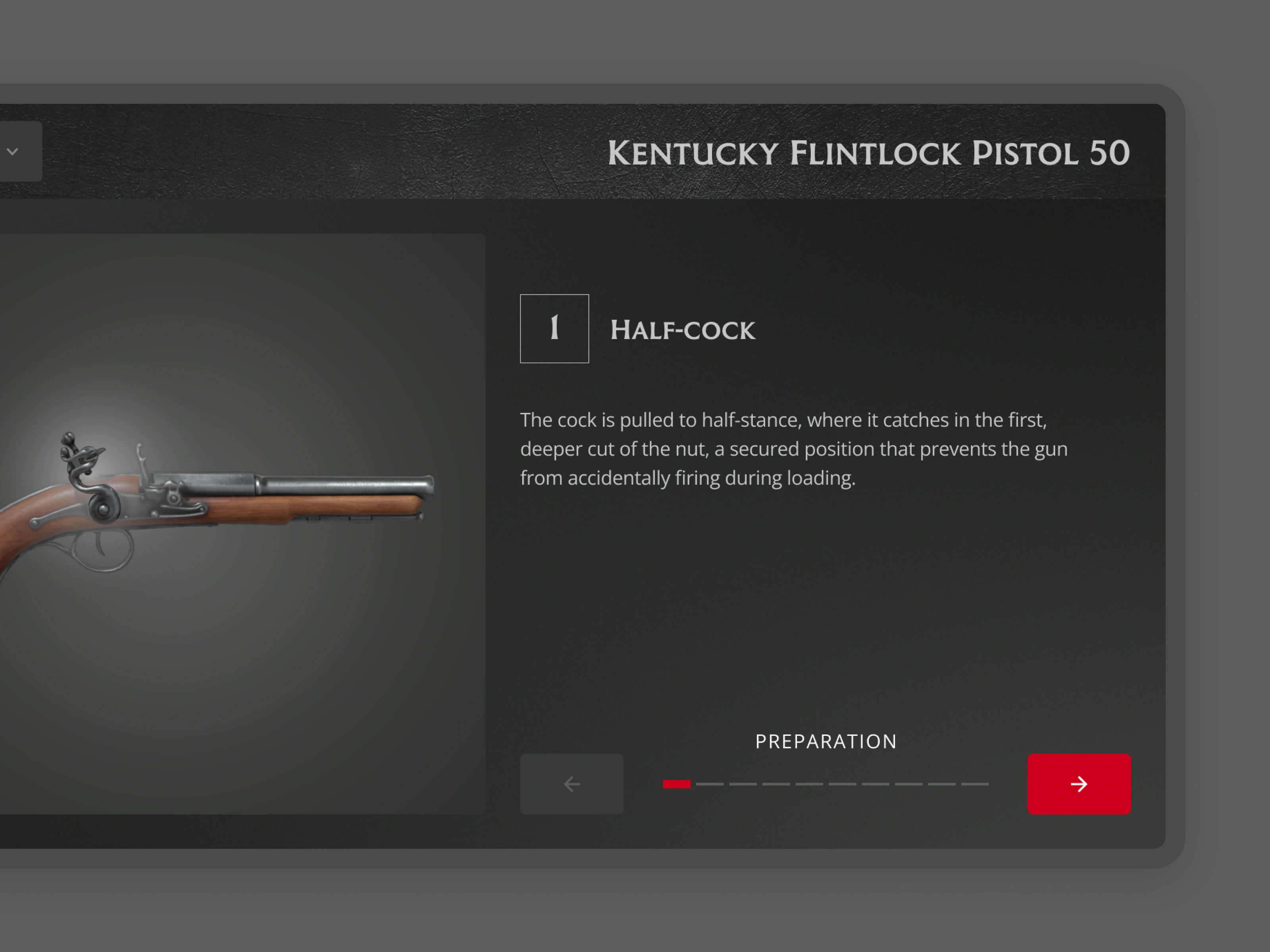 Firearms app dark exhibition firearms kiosk ui design weapons