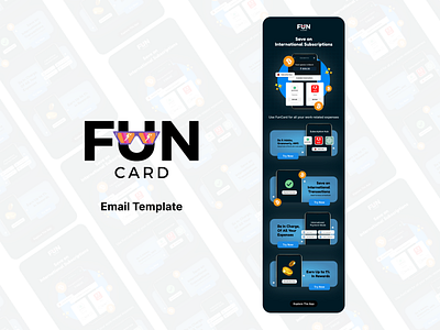 Fun Card Email Template banner design email emailtemplate flyer graphic design illustration newsletter poster template ui uiux ux ux design