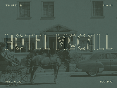 Hotel McCall Concept 1 brand design branding design graphic graphic design green hotel idaho lettering lodging logo logo design motel mountains vintage