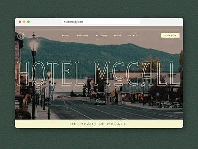 Hotel McCall Web Design Concept 3d branding graphic design hospitality hotel illustration landing page lodging logo motel motion graphics ui ux web design website