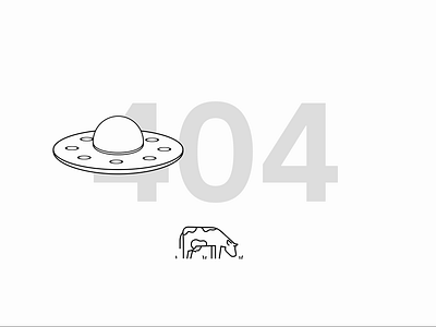 Framer × Dribbble 404 Page 🛸🐄 404 404 page cow dribbble framer illustration interactive rive ufo