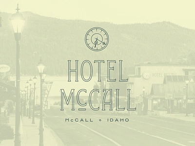 McCall Logo Lockup brand design branding branding design design graphic design graphic designer hotel illustration landing page lettering logo ui vintage web design