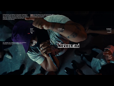Nevermind / Grid & Typography Layout agency grid home page layout minimal type typography unique website