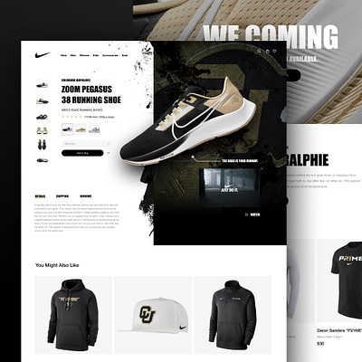 Nike CU eCommerce Website Design design ecommerce graphic design ui user experience user interface ux website website design