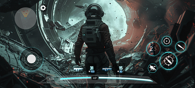 Sci fi video game interface graphic design hud illustration ui uiux videogame