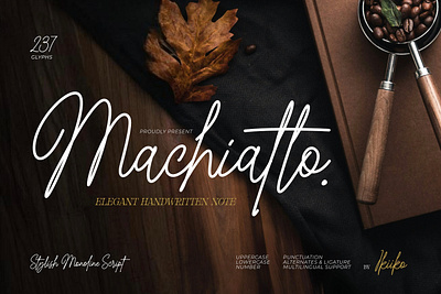 Machiatto - Elegant Handwritten Note beauty branding chic elegant fashion fashionable feminine handlettering handwriting handwritten invitation lettering logo luxury note script signature stylish wedding