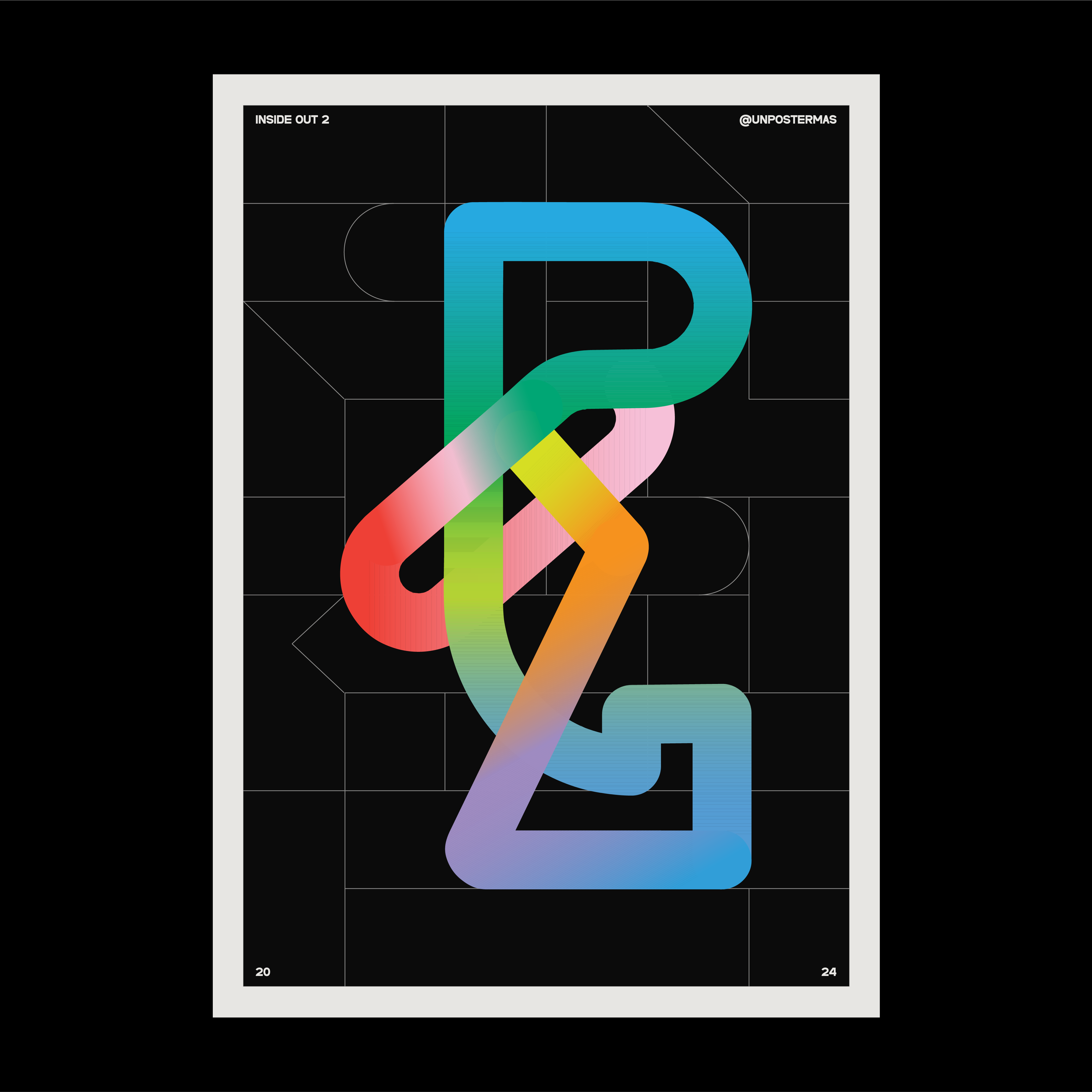 Inside Out 2 Poster cinema design digital gradient graphicdesign illustration insideout logo movie poster typography visual