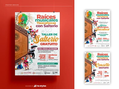 Raíces Musicales Tlaxcaltecas con salterio mexico music poster poster design salterio tlaxcala