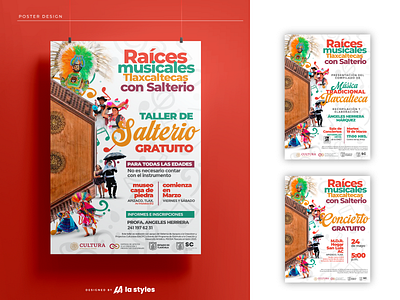 Raíces Musicales Tlaxcaltecas con salterio mexico music poster poster design salterio tlaxcala