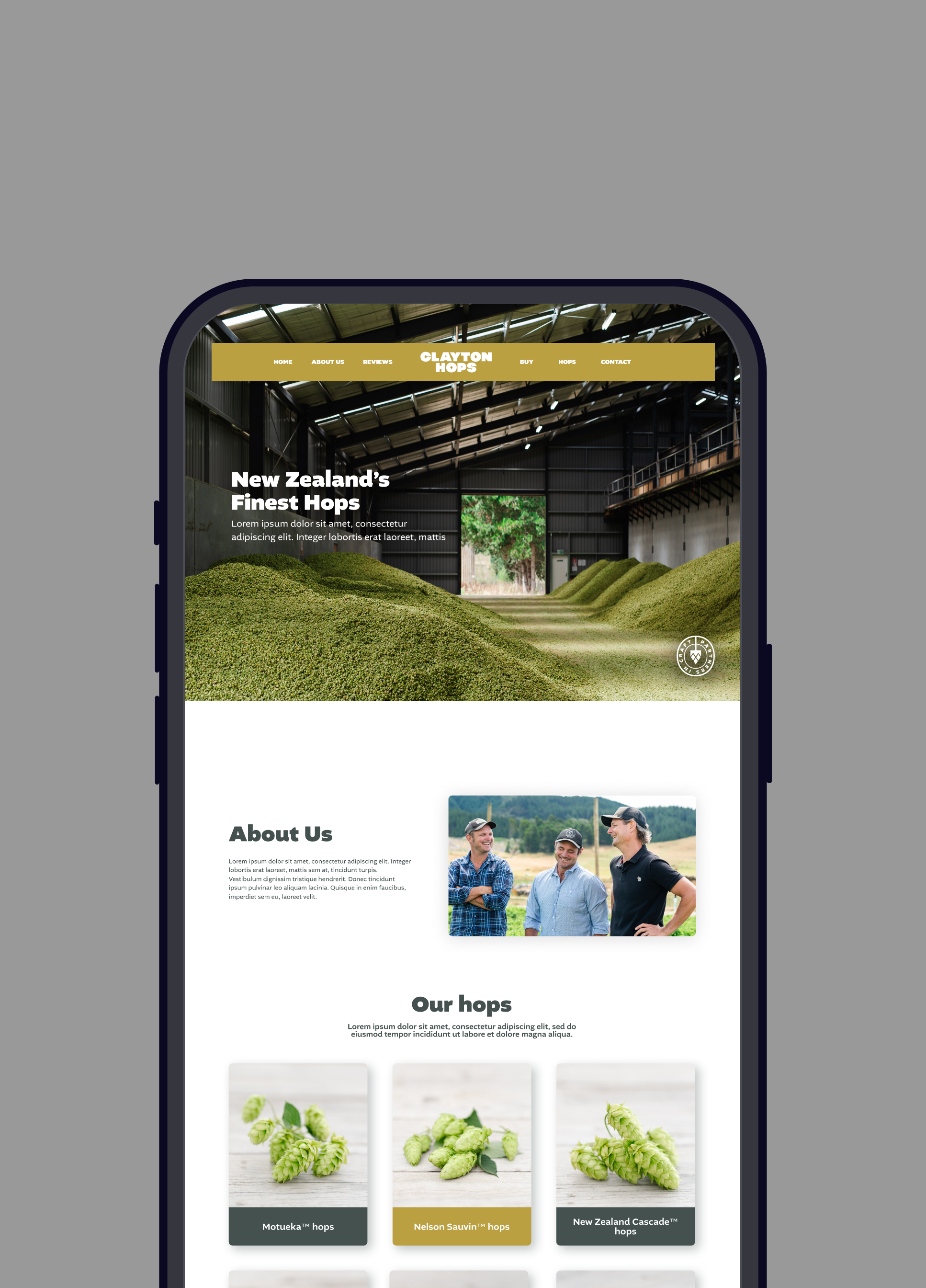 Clayton Hops Wix Website Design & Development website development