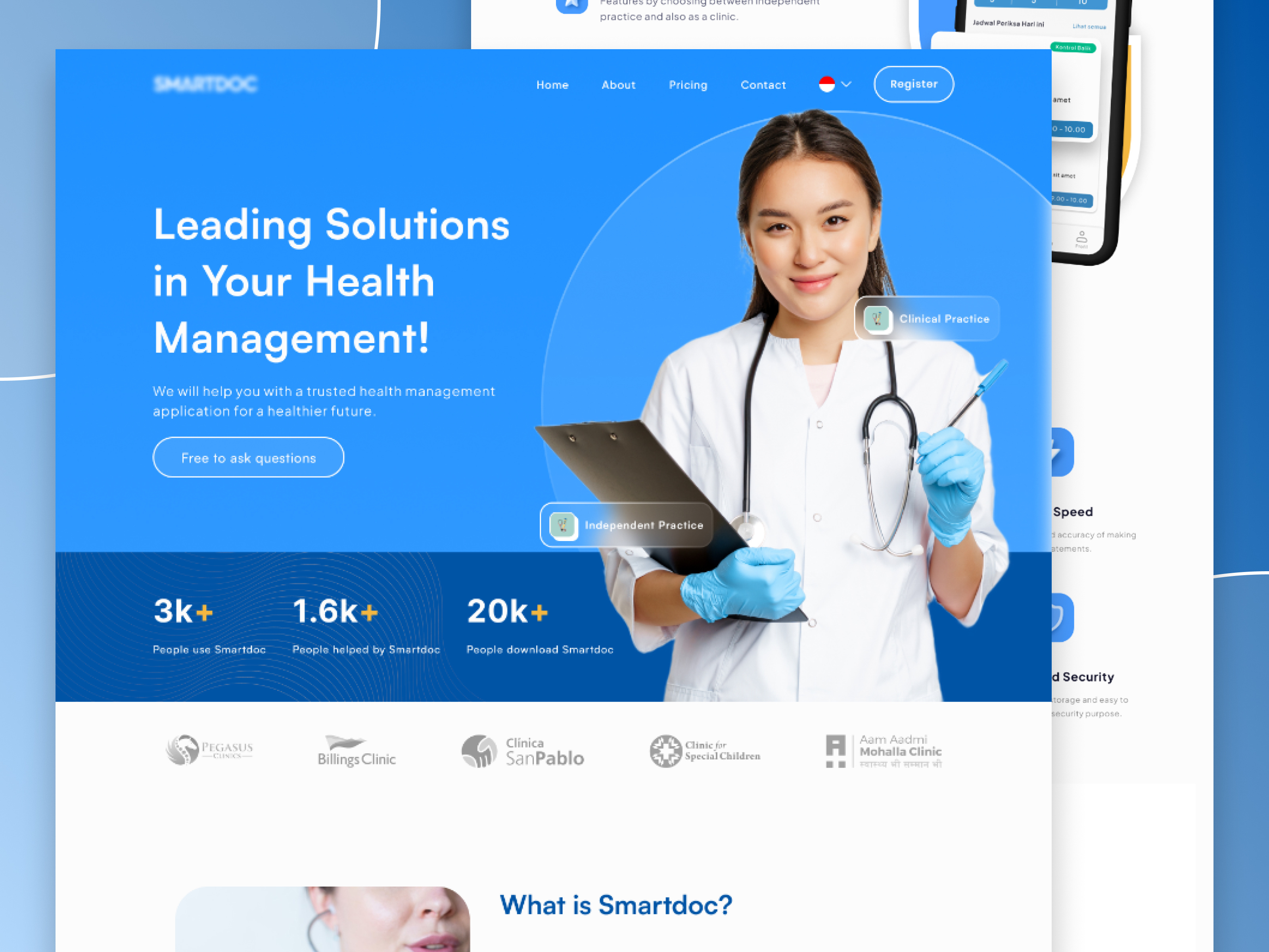 Example of UI Landing Page Website