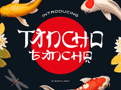 Tancho branding font design font style japan style lettering typeface typeface design