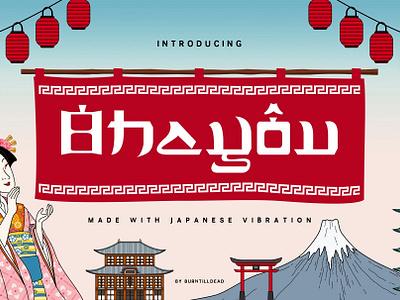 Ohayou font font style japan style lettering typeface typeface design typography