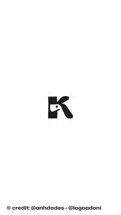Letter K puppy dog typography logo for sale 3d anhdodes animation branding design graphic design illustration letter k logo logo logo design logo designer logodesign minimalist logo minimalist logo design motion graphics puppy logo ui