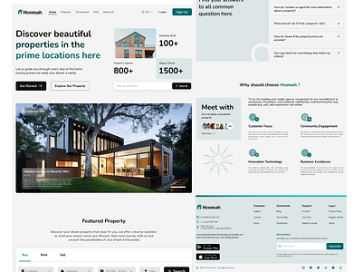 Hoemah - Real Estate Web projects real estate simple simple website ui ui design user interface web website webui