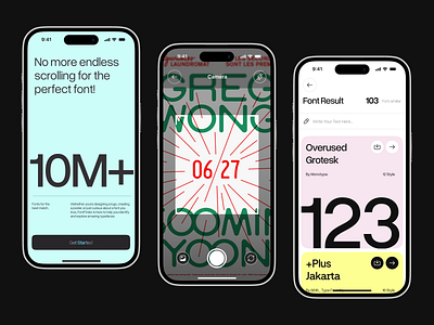 Font Finder Mobile App Concept app apps branding brutalism colorfull apps concept finder font font finder mobile mobile app mobile apps concept typeface typograph typography ui ui design