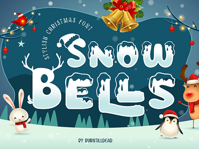 Snow Bell christmas font font design seasonal snow stylish christmas typeface typeface design typography winter
