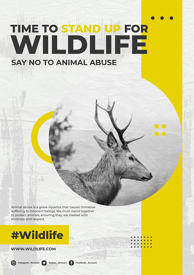 Wildlife poster design branding design graphic design illustrator marketing photoshop postdesign posterdesign socialmediadesigner socialmediadesigns ui visualdesign wildlife
