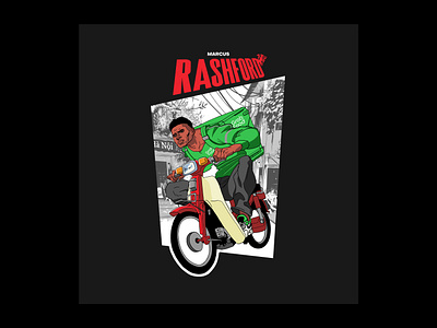 MARCUS "GRABFOOD" RASHFORD design graphic design hiphop illustration shirt typography
