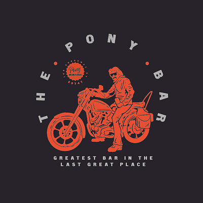Pony Bar Biker biker graphic design illustration motor bike
