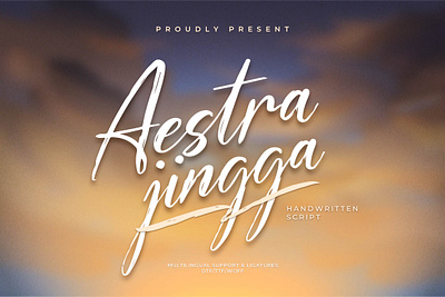 Aestra Jingga | Handwritten Script brush font script font watermark font