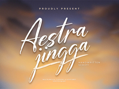 Aestra Jingga | Handwritten Script brush font script font watermark font