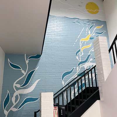 Hand painted Mural for OCHCA - Westminster - design by SSStudio branding design environmental design hand painted illustration mural sign graphics sign painter sign painting