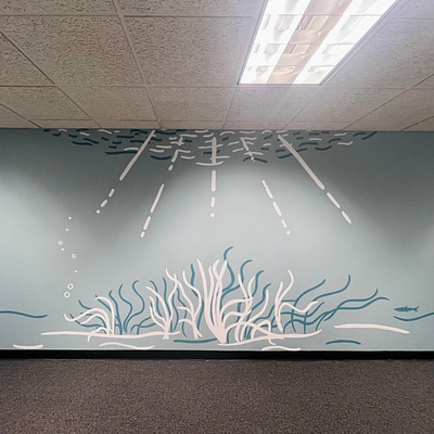 Hand painted Mural for OCHCA - Westminster - design by SSStudio branding design environmental design hand painted illustration mural sign graphics sign painter sign painting