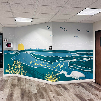 Hand painted Mural for OCHCA - Westminster - design by SSStudio branding design environmental design hand painted illustration mural sign graphics sign painter sign painting