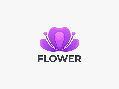 FLOWER branding design flower flower coloring flower design graphic flower icon flower logo flower purple logo flowers graphic design icon logo
