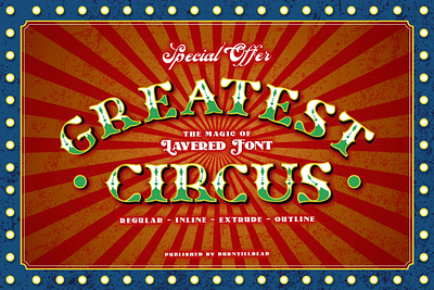 Greatest Circus branding circus font font style old western typeface typeface design western wild west