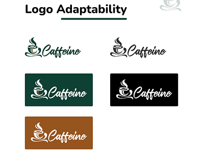 Brand Identity Development for Caffeine branding caffeine coffee graphic design logo logo adaptability logo design