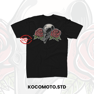 T-Shirt Design Skull Rose branding design graphic design illustration logo vector