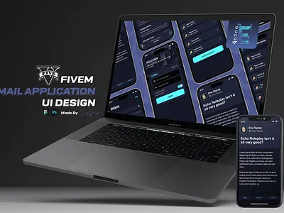 EchoRP Maill Application Design I GTA V branding design echo echo roleplay echorp figma grand theft auto graphic design gta illustration logo mail mobile application phone roleplay ui uiux