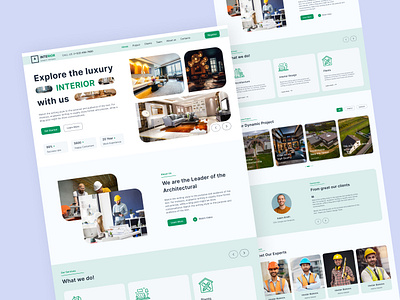 Modern Interior Landing Page Design design interior interior landing page landing page landing page design modern design ui ui ux user interface